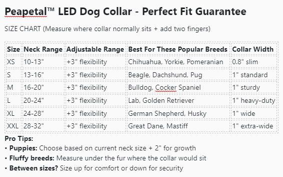 High-Brightness LED Dog Collar – Durable & Rechargeable