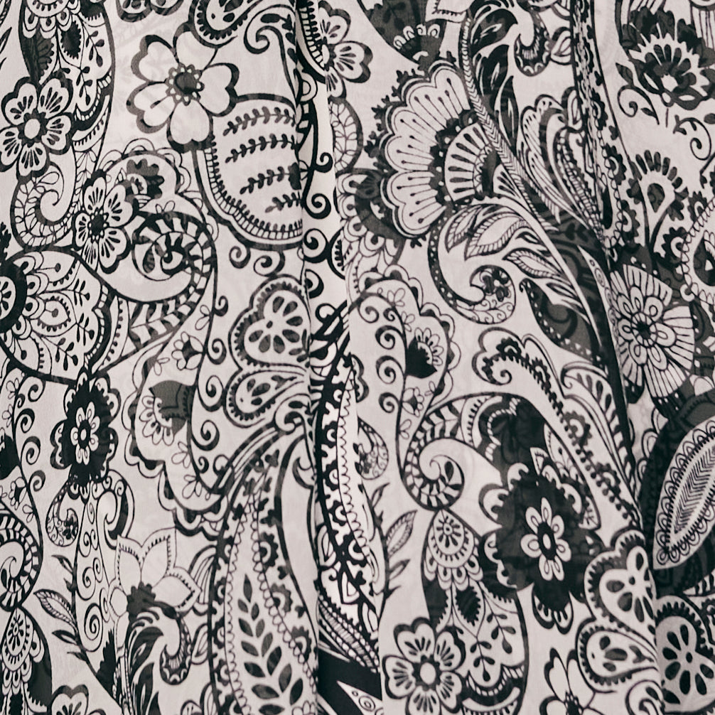 Sleeveless Paisley Layered Popover