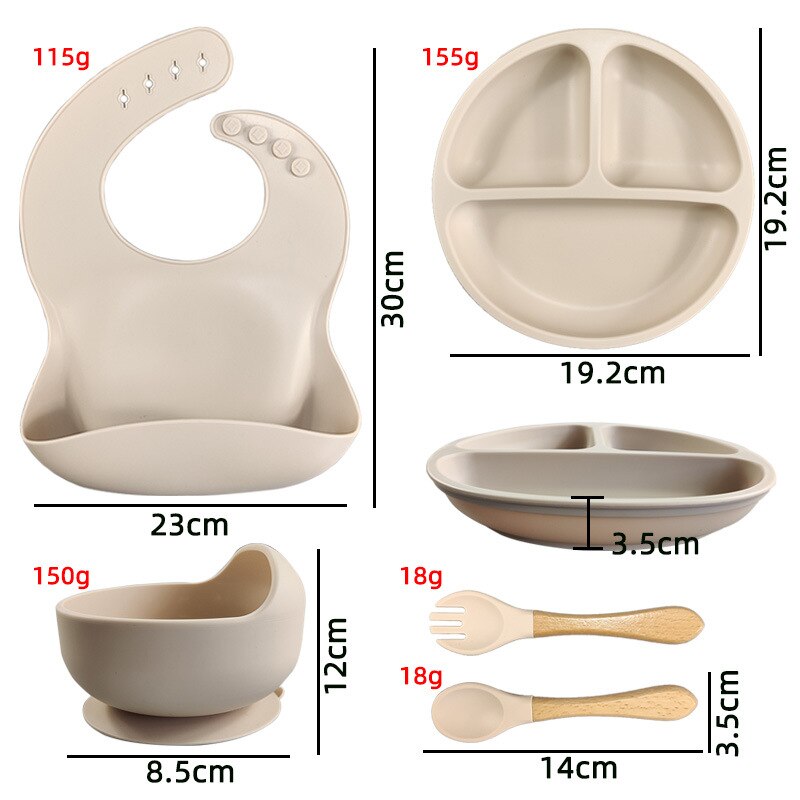 6 Piece Meal Sets With Suction Plate And Bowl!