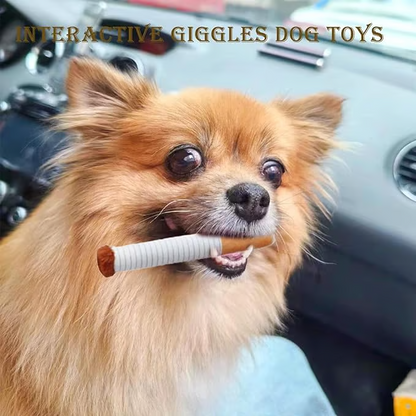 Puppy Cigar Box Chew Toy - Set of 3 Squeaky Plush Cigars with Secret Treat Hideout