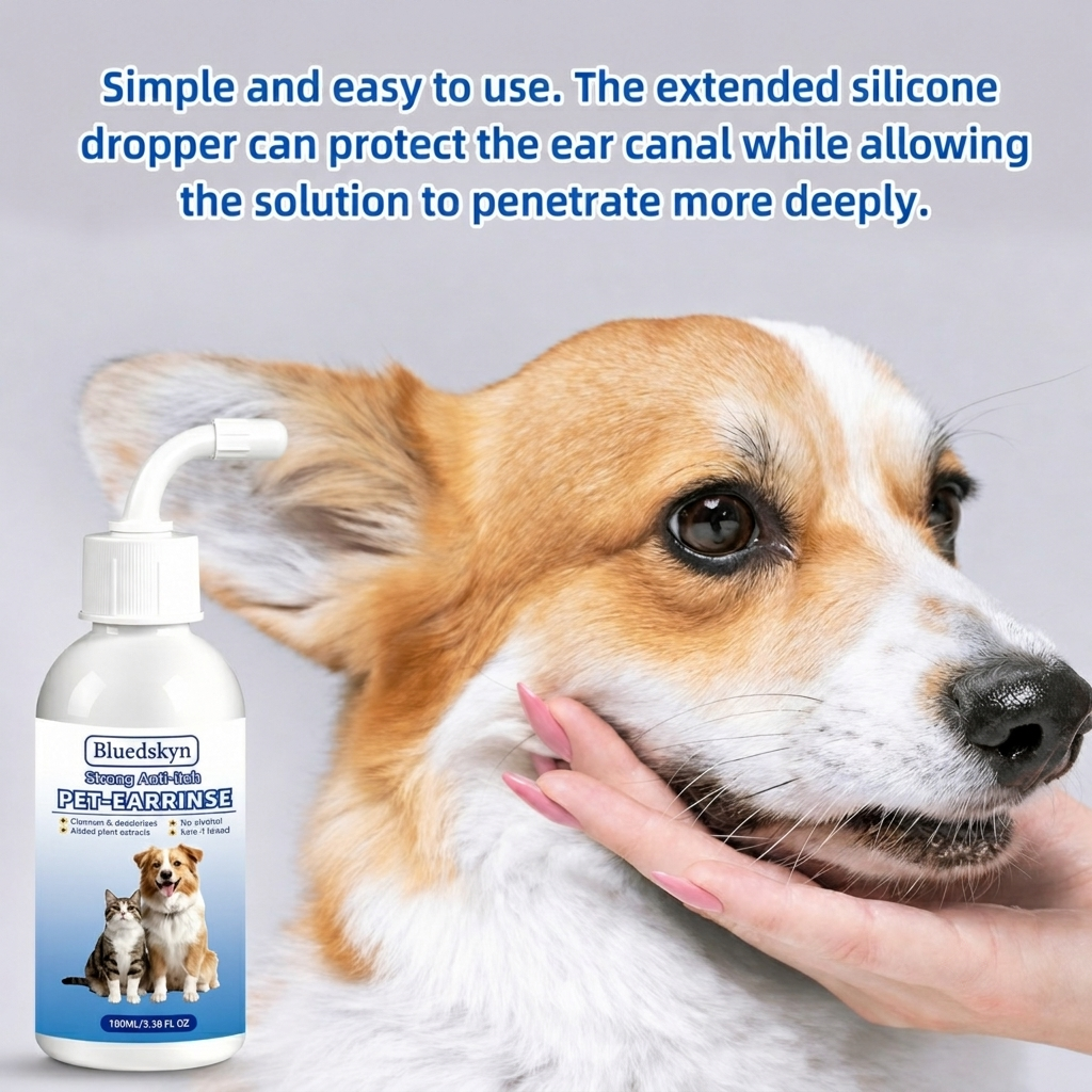 Gentle Pet Ear Wash | Odor-Free Cleaning for Dogs & Cats