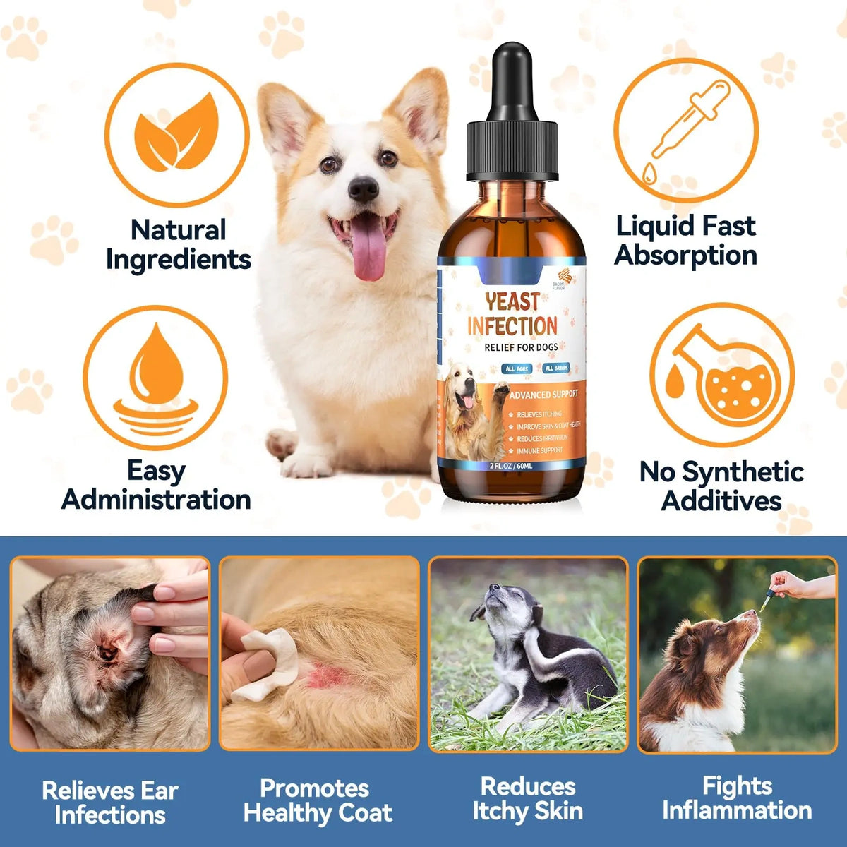 LIMITED-TIME 60% OFF! 🔥Dog Ear & Skin Relief Drops