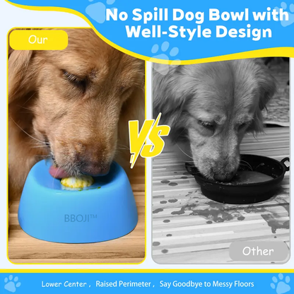 Slow Feeder Lick Bowl with Rolling Ball - No Spill Bone Broth & Yogurt Feeder for Dogs