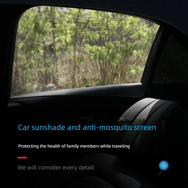 Car anti‑mosquito screen/net, car sunshade curtain, window mosquito net, insect‑proof car curtain, mosquito net for car glass, privacy window mesh