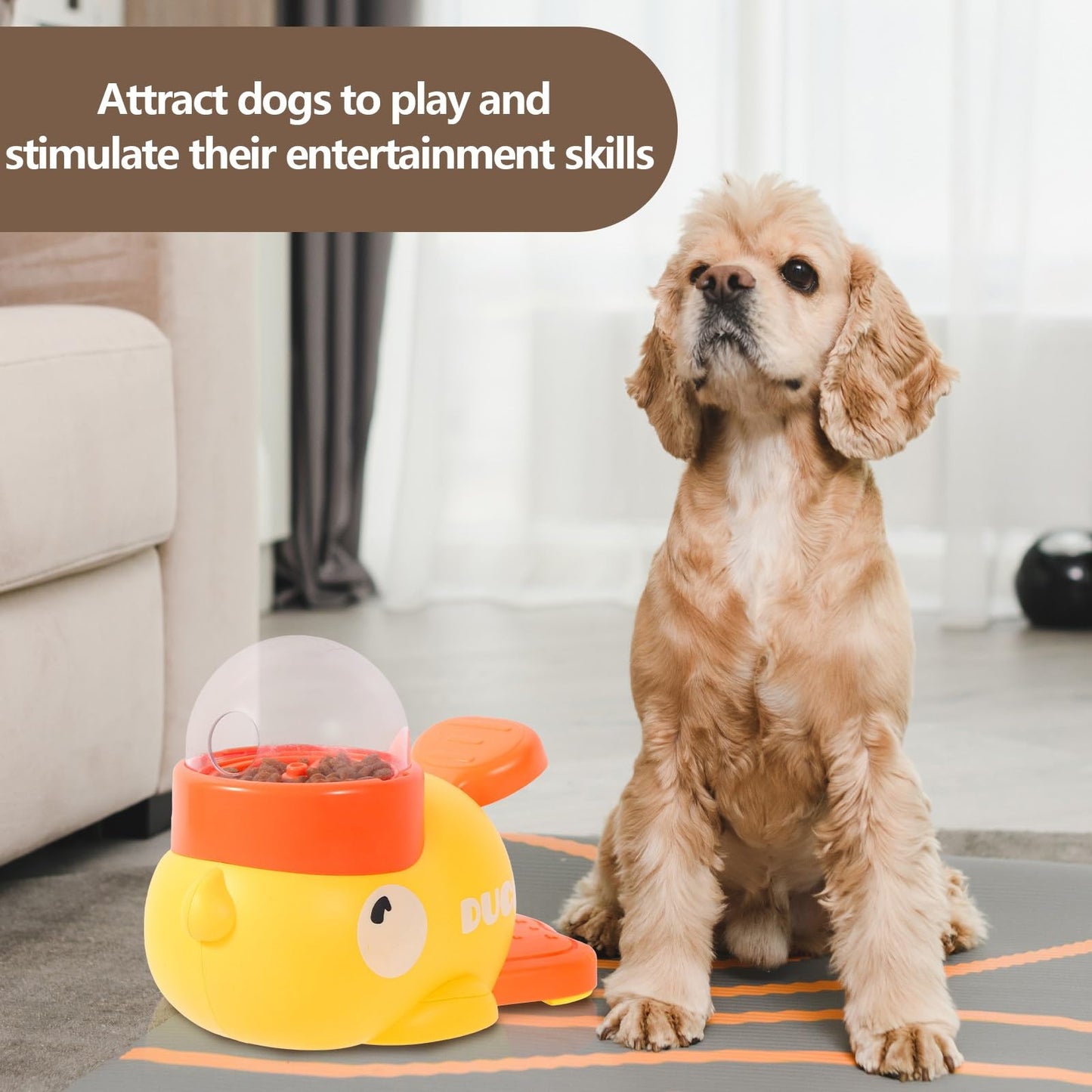 Interactive Duck-Shaped Puzzle Feeder for Dogs