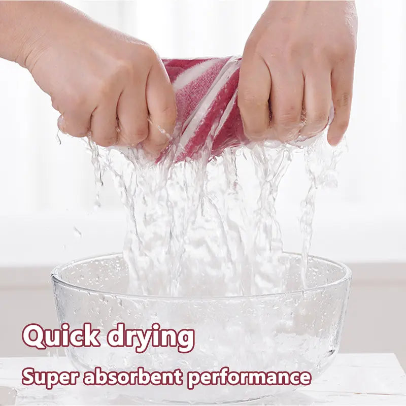 Quick-Drying Dog Bathrobe - Striped Super Absorbent Pet Towel Robe with Adjustable Belly Band