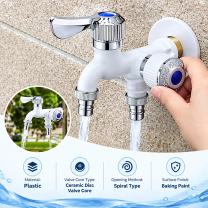 ⏳ LAST DAY: 50% OFF 🔥Universal Anti-Freeze Dual Outlet Faucet – 1 In 2 Out Water Tap