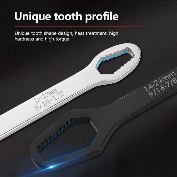 🔧Double-Ended Torx Wrench, Universal Automotive Torx Wrench 8-24mm Self-Tightening