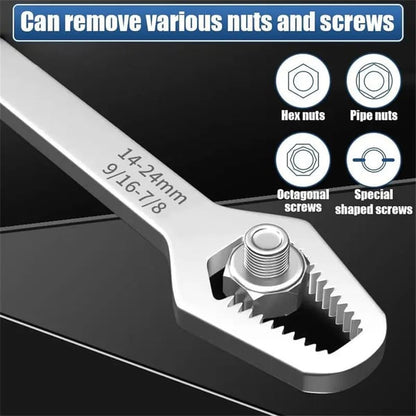 🔧Double-Ended Torx Wrench, Universal Automotive Torx Wrench 8-24mm Self-Tightening