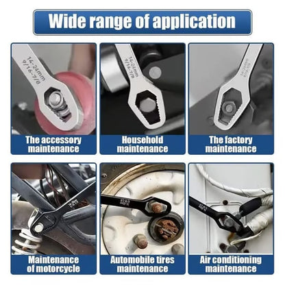 🔧Double-Ended Torx Wrench, Universal Automotive Torx Wrench 8-24mm Self-Tightening
