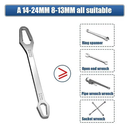 🔧Double-Ended Torx Wrench, Universal Automotive Torx Wrench 8-24mm Self-Tightening