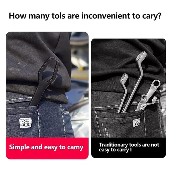 🔧Double-Ended Torx Wrench, Universal Automotive Torx Wrench 8-24mm Self-Tightening