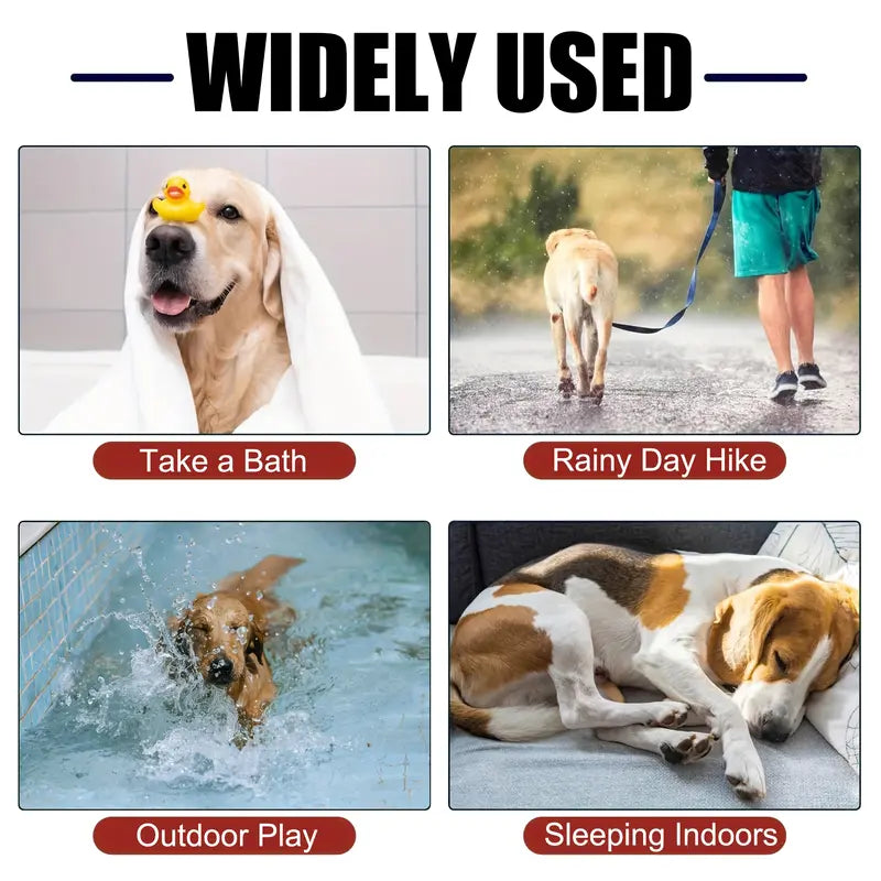 Quick-Drying Dog Bathrobe - Striped Super Absorbent Pet Towel Robe with Adjustable Belly Band