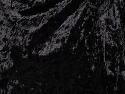 Solid Crushed Velvet Surplice Front Top