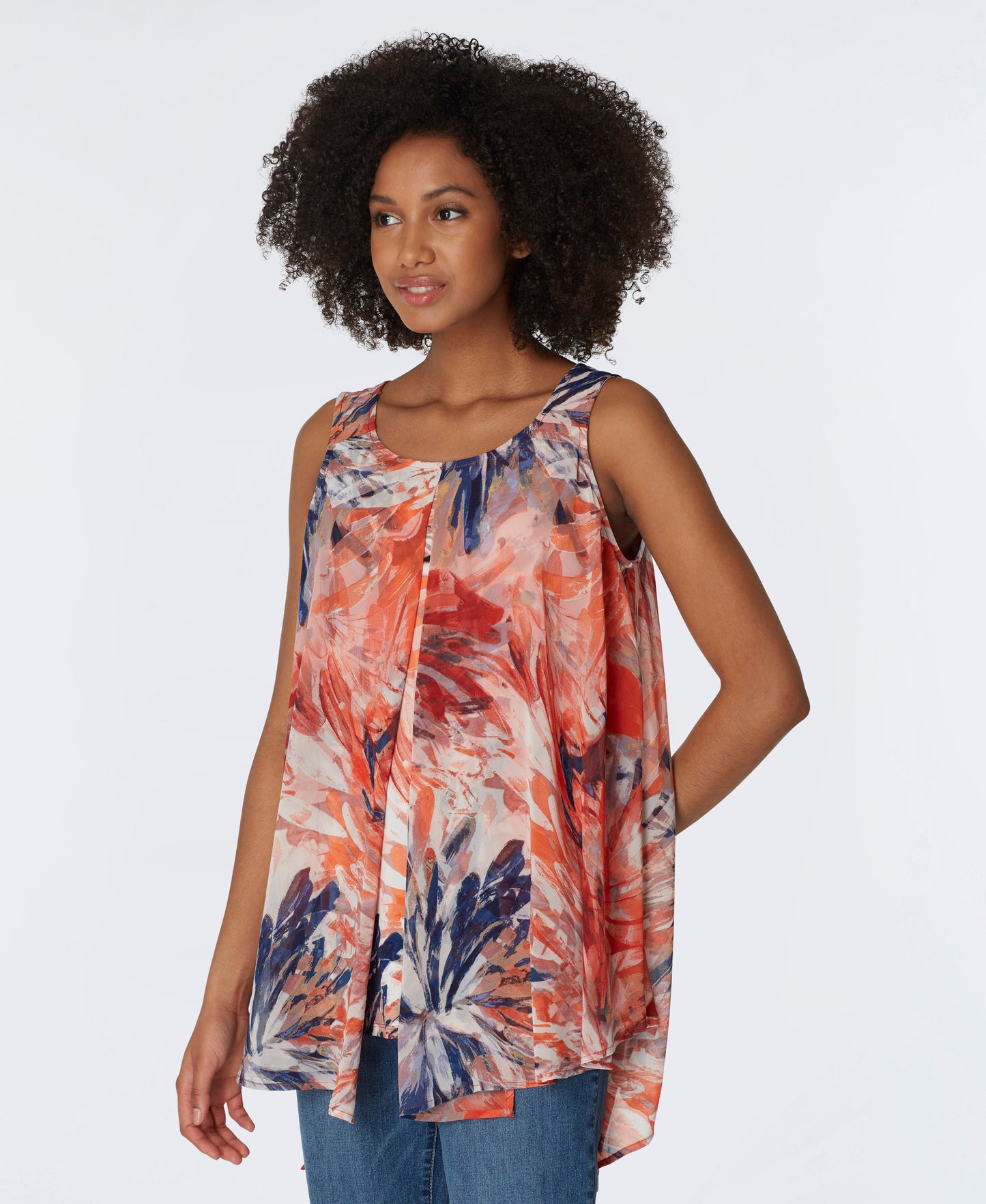 Sleeveless Fly Away Chiffon Top